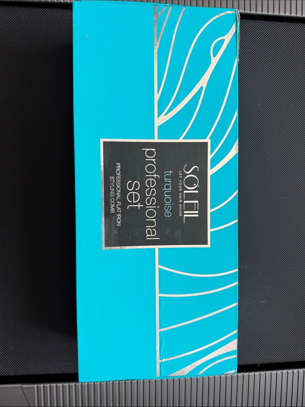 Soleil Turquoise Professional Hair Tool Set: Flat Iron and Styling Comb duo; NIB